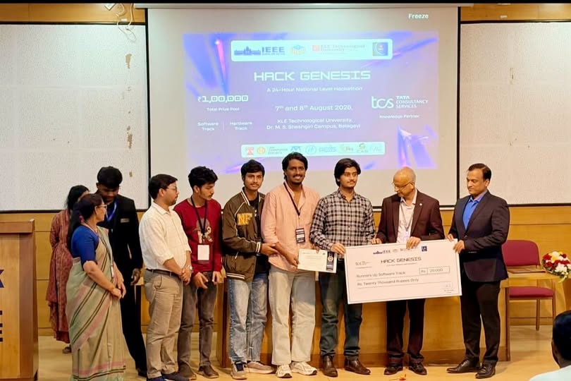 Software Track and winning a ₹20,000 Cash Prize at KLESCET, Belagavi!